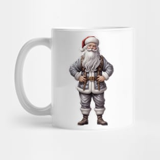 Silver Christmas Santa Claus Mug